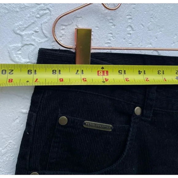 Peter Christian Mens Flat Front Corduroy Pants Black Sz W38 x L30 - Picture 5 of 10